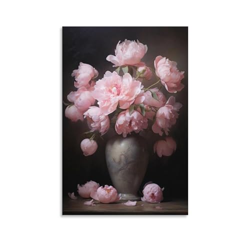 Tischvase Blumen Leinwand Wandkunst für Schlafzimmer Flasche Rosa Pfingstrose Wanddekoration Poster für Zimmer Ästhetisch Tischvase Blumen Leinwand Wandkunst für Schlafzimmer Flasche Rosa Pfingstrose Wanddekoration Poster für Zimmer Ästhetisch von AYAROS