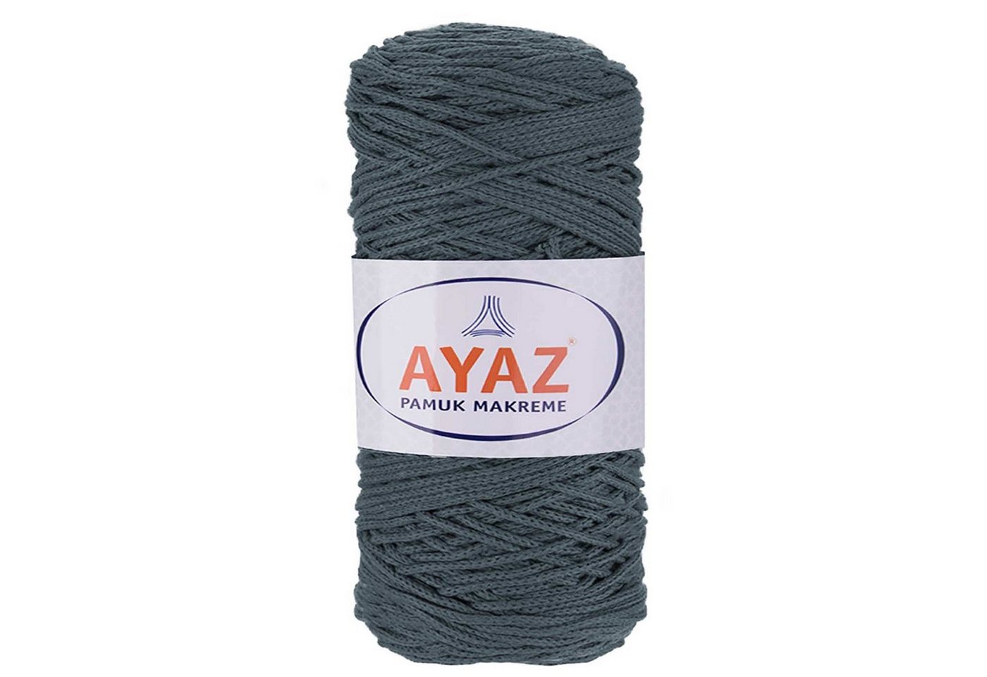 AYAZ 4 x 250g Strickgarn Pamuk Makrame Häkelwolle, 1130 grau meliert von AYAZ