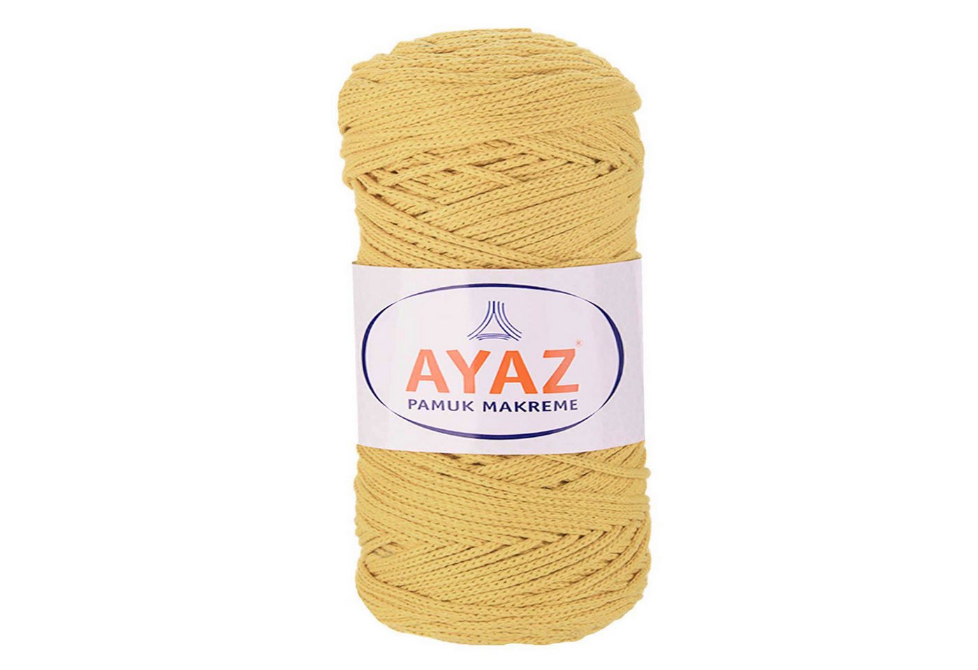 AYAZ 4 x 250g Strickgarn Pamuk Makrame Häkelwolle, 1215 hellgelb von AYAZ