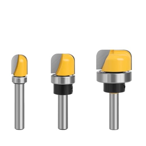 1/3 stücke 8mm Schaft 1-1/8 3/4 Durchmesser Schüssel Tablett Router Bit Runde Nase Fräser Mit Lager for Holzbearbeitung(8mm set) von AYAZER