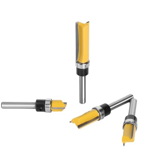 1 STÜCK 6mm Schaft Muster Bit Flush Trim Bit Gerade Bit Mit Bering Scharnier Stemmen Router Bit Holz Trimmer Cutter MC09061(6x12.7x20mm) von AYAZER