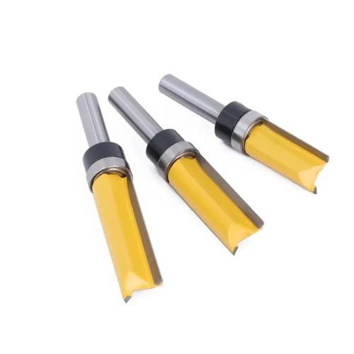 3 STÜCKE 8mm Schaft Muster Bit Flush Trim Gerade Bit Mit Bering Scharnier Stemmen Router Bit Holz Trimmer Cutter von AYAZER