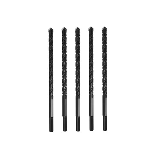 6 8 10 12mm schwarz verlängern Multi-funktionale Glas Bohrer Dreieck Bits Keramik Fliesen Beton Ziegel Metall Edelstahl stahl Holz(10mm 5pcs) von AYAZER