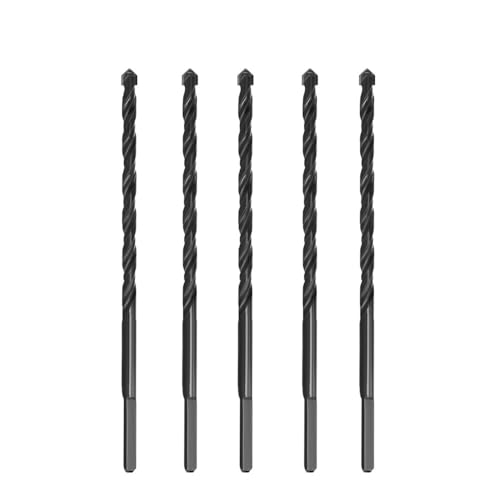 6 8 10 12mm schwarz verlängern Multi-funktionale Glas Bohrer Dreieck Bits Keramik Fliesen Beton Ziegel Metall Edelstahl stahl Holz(6mm 5pcs) von AYAZER