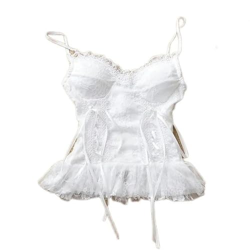 AYAZER Stretch Gothic Spitze Tutu Damen Schwarz Mesh Detaillierter Petticoat Sexy Mini Tüllrock Party Club Outfit Tänzerin-weiß-L AYAZER Stretch Gothic Spitze Tutu Damen Schwarz Mesh Detaillierter Petticoat Sexy Mini Tüllrock Party Club Outfit Tänzerin-weiß-L von AYAZER