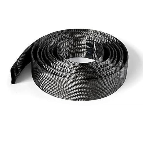 Carbon Fiber Braided Cable Sleeve - 4-80mm ID, High Strength & Heat-Resistant (Shielding/Protection)(12mm,2M) von AYAZER