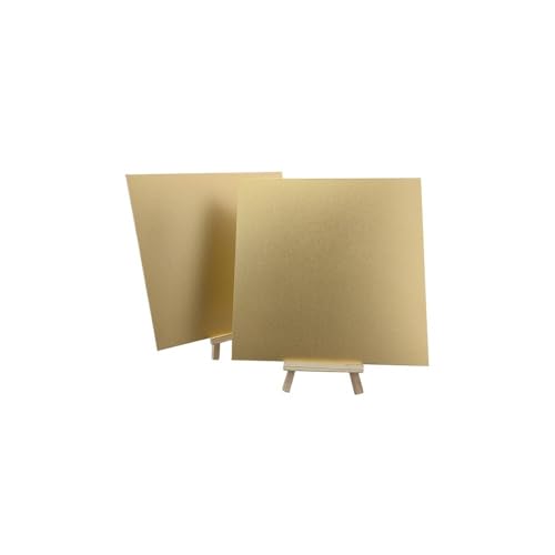 Goldfarbene, sandgestrahlte, eloxierte Platte aus Aluminiumlegierung 5052 – 0,8–2 mm Dicke, Größen 100 × 100/200 × 200/200 × 300/300 × 300 mm(200X200X2.0mm 2PCS) von AYAZER