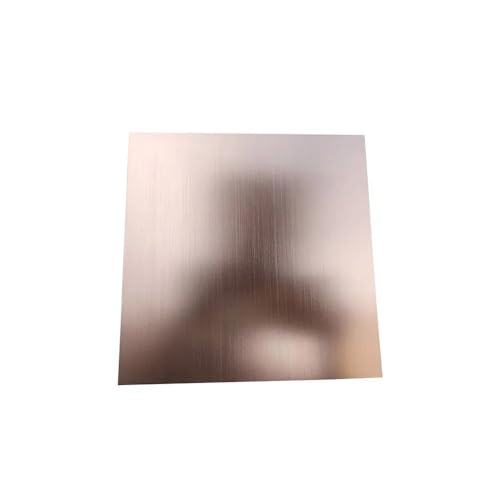 Roségoldene, gebürstete, eloxierte 5052-Aluminiumlegierungsplatte – 0,5–2 mm Dicke, Größen 100 × 100/200 × 200/200 × 300/300 × 300 mm(200X200X1.5mm 2PCS) von AYAZER
