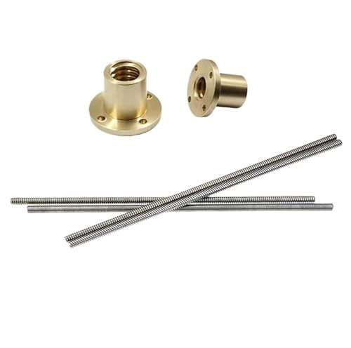 Trapezschraube T16*8/4 aus Edelstahl 304 mit Kupfermutterstützen(2PC T16-8,250mm) von AYAZER