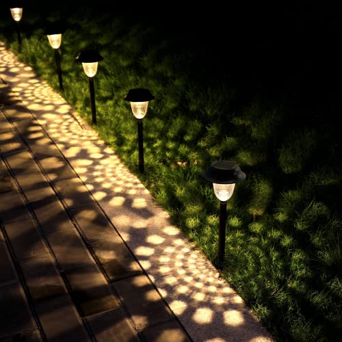 AYCLIF Solarlampen für Außen Garten, Gartenleuchten, Wasserdicht LED Solarlampe für Außen, IP66, Wegbeleuchtung, Zaun Hinterhof Terrasse Gehweg Veranda im Freien (8 Stück) von AYCLIF