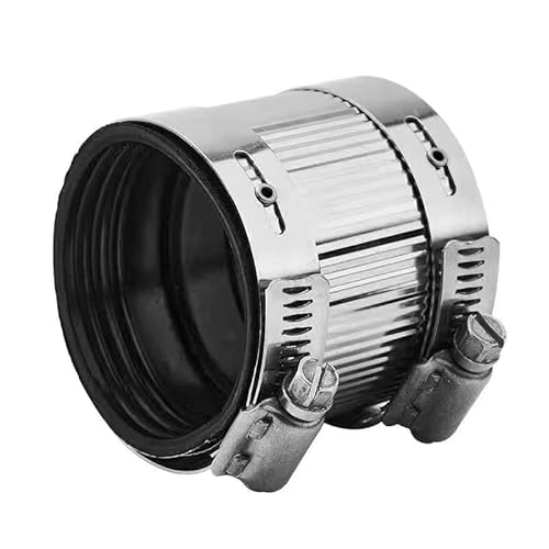Flexible Rohrkupplung mit Edelstahlklemmen. Rohrverbinder für PVC- und Metallrohre (56 mm-60 mm) von AYCWJZM