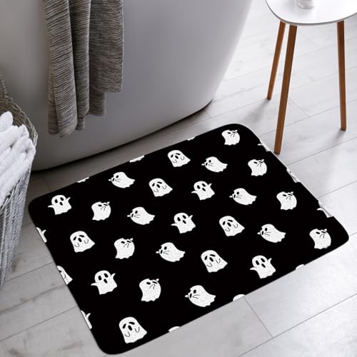 AYDSMYD Lustige Geister-Badematte, gruselig, Halloween, Gothic, schwarz-weiß, Urlaubs-Ambiente, Süßes oder Saures, Badezimmer, Badewanne, Bodenteppich, Fußmatte, WC-Dekor, 45,7 x 76,2 cm AYDSMYD Lustige Geister-Badematte, gruselig, Halloween, Gothic, schwarz-weiß, Urlaubs-Ambiente, Süßes oder Saures, Badezimmer, Badewanne, Bodenteppich, Fußmatte, WC-Dekor, 45,7 x 76,2 cm von AYDSMYD