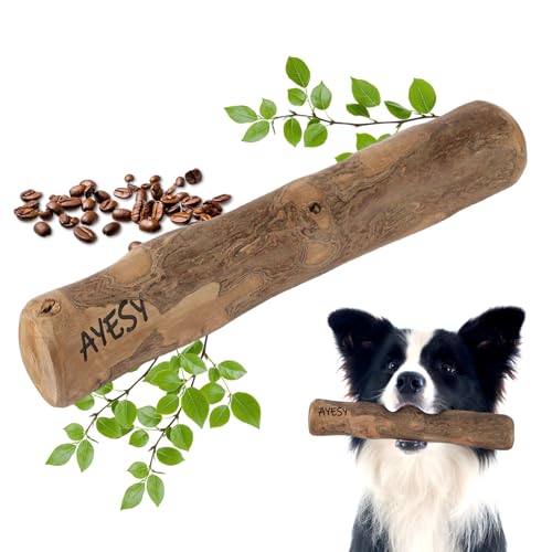 AYESY Kaffeeholz für Hunde, Natürlicher Kaffeeholz Kaustab Holzknochen Hundespielzeug Kauknochen für Zahnreinigung Hundezubehör Größe L-für Hunde 16-25kg Körpergewicht von AYESY