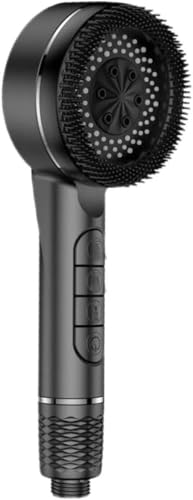 AYESY Massage Duschkopf, Hochdruck Handbrause mit Schlauch, 4 Strahlarten Duschkopf Wassersparend mit Filtration, Duschbrause, 3 Ersatzfilter von AYESY