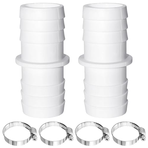 Poolschlauch 32mm auf 38mm Ø Set, Schlauchverbinder, + 4 Universal Edelstahl Schlauchschellen, Pool Schlauchadapter, Schlauchadapter (32-32) von AYEUPZ
