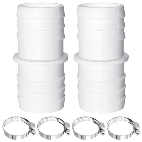 Poolschlauch 32mm auf 38mm Ø Set, Schlauchverbinder, + 4 Universal Edelstahl Schlauchschellen, Pool Schlauchadapter, Schlauchadapter (38-38) von AYEUPZ