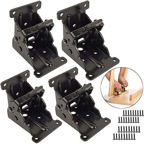 4 Stück Klappscharnier Tischbeine Klappbar Verriegelung Tischbeine Stützhalterung Klappkonsole Selbstsicherndes Scharnier Klappscharnier 90° für dunkle Bronze Stahl Hardware Werkbank mit 40 Schrauben 4 Stück Klappscharnier Tischbeine Klappbar Verriegelung Tischbeine Stützhalterung Klappkonsole Selbstsicherndes Scharnier Klappscharnier 90° für dunkle Bronze Stahl Hardware Werkbank mit 40 Schrauben von AYGCI