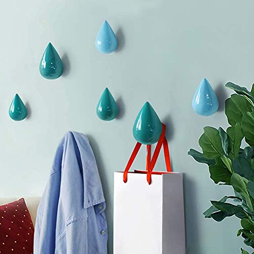AYGCI Haken Kreative Wassertropfen Kleiderhaken Wandhaken Holz Wandmontage Aufhänger Moderne Dekor Wanddekoration 2 Stück,7,5 x 4,8 cm/Sky Blue AYGCI Haken Kreative Wassertropfen Kleiderhaken Wandhaken Holz Wandmontage Aufhänger Moderne Dekor Wanddekoration 2 Stück,7,5 x 4,8 cm/Sky Blue von AYGCI