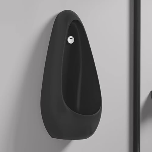 AYHARYLH An Der Wand Montiertes Keramik-Urinal Für Männer, Auslaufsichere Urinale Für Männer, Kommerzielles Auswasch-Urinal(Nero) von AYHARYLH