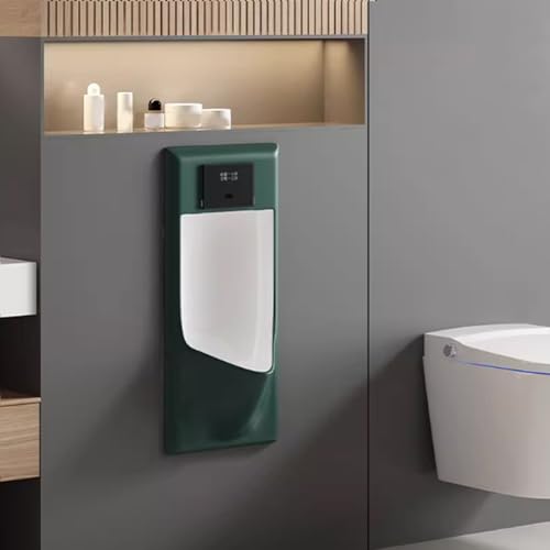 AYHARYLH Automatisches Sensor-Urinal Für Männer,Urinal Muraux Pour Hommes, Spritzwassergeschütztes Urinals Pour Salle De Bain, Garage Pour Adultes(Green,33x70x3cm/13x27.5x1.2in) von AYHARYLH