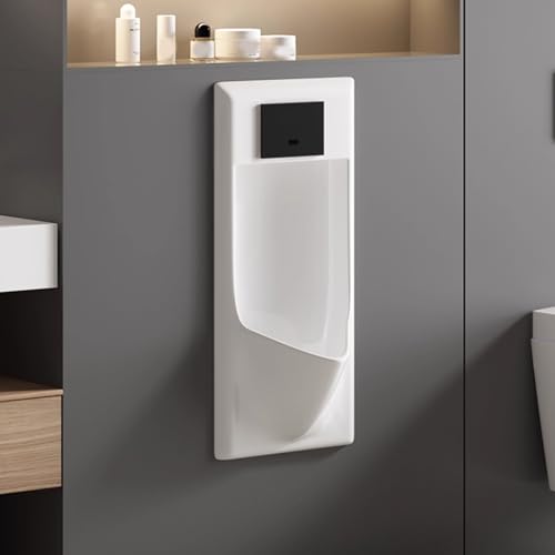 AYHARYLH Automatisches Sensor-Urinal Für Männer,Urinal Muraux Pour Hommes, Spritzwassergeschütztes Urinals Pour Salle De Bain, Garage Pour Adultes(Wit,33x70x3cm/13x27.5x1.2in) von AYHARYLH