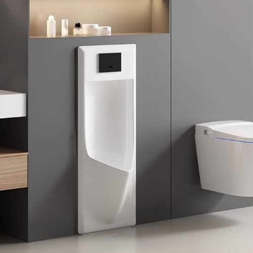 AYHARYLH Automatisches Sensor-Urinal Für Männer,Urinal Muraux Pour Hommes, Spritzwassergeschütztes Urinals Pour Salle De Bain, Garage Pour Adultes(Wit,38x100x3cm/15x39x1.2in) von AYHARYLH