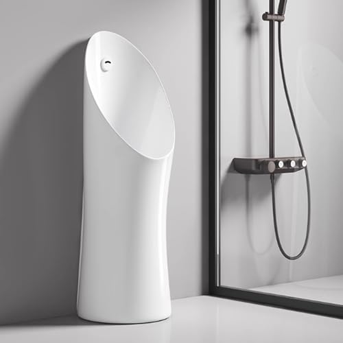 AYHARYLH Bodenstehendes Urinal Für Männer, Kommerzielles Auswaschurinal, Auslaufsicheres Urinal Für Männer, Automatische Spülung, Keramikmaterial(Wit) von AYHARYLH