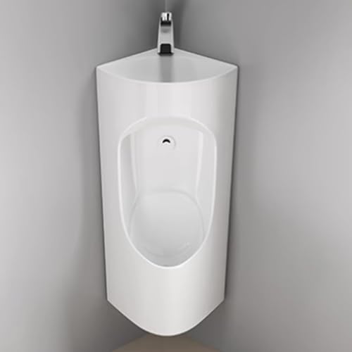 AYHARYLH Eck Urinale Für Herren Badezimmer, Urinale Für Männer Wandmontiertes Herrenurinal Für Ecken, Haushalts-/Gewerbebereich-Urinal(Wit) von AYHARYLH