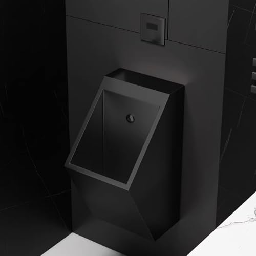 AYHARYLH Kleines Urinal Aus Edelstahl,Kommerzielles Spül-Urinal,Pour Salle De Bain, Garage Pour Adultes(Nero) von AYHARYLH