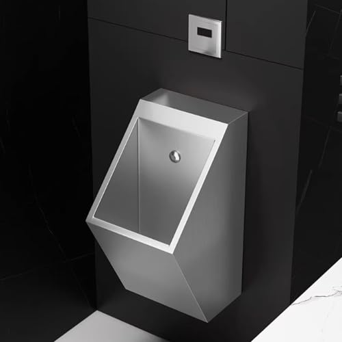 AYHARYLH Kleines Urinal Aus Edelstahl,Kommerzielles Spül-Urinal,Pour Salle De Bain, Garage Pour Adultes(Silver) von AYHARYLH