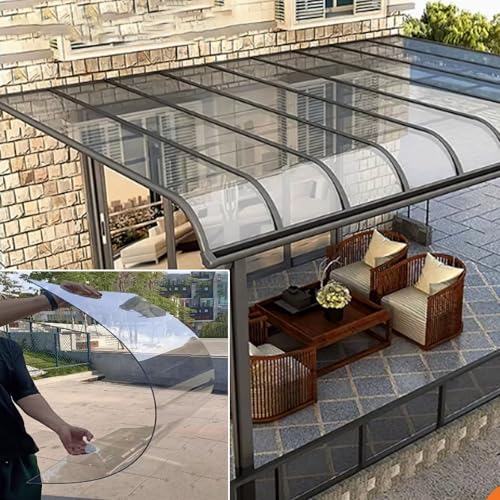 AYHARYLH Polycarbonat-Dachplatte Für Den Außenbereich, Transparent, Polycarbonat-Gewächshausplatten, Ersatzplatte Für Schuppen, Verformt Sich Nicht Leicht, 1 Mm Dicke Gewächshausplatten von AYHARYLH