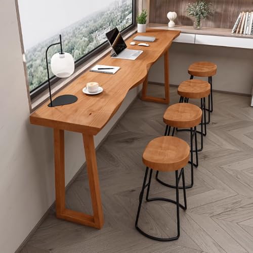 AYHARYLH Rechteckiger Stehtisch,Bartisch-Set Aus Holz,Schmaler Beistelltisch,Langer Esstisch Küchentisch,für Enge Räume, Innenbereiche Wohnzimmer Restaurant Café(L160*W45*H105cm) von AYHARYLH
