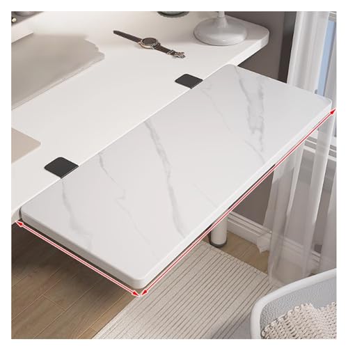 AYHARYLH Schreibtisch Erweiterung, Ergonomische Schreibtischverlängerung, Horizontale Ausrichtung, Computer-Desktop-Tischverlängerung Für Arbeitszimmer Und Büro(White Stone,L60*W24cm) von AYHARYLH
