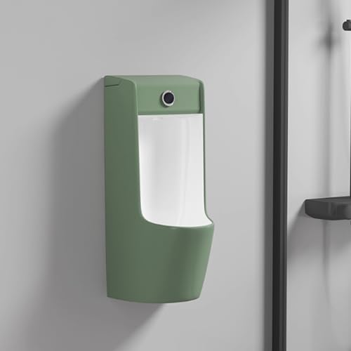 AYHARYLH Urinal, An Der Wand Montierte Urinale for MäNner,Wandmontiertes Urinal, Geeignet Für Badezimmer, Hotel, Einkaufszentrum(Green+White) von AYHARYLH