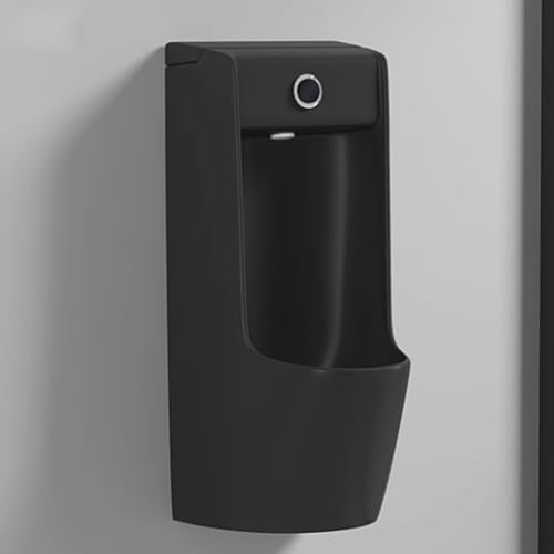 AYHARYLH Urinal, An Der Wand Montierte Urinale for MäNner,Wandmontiertes Urinal, Geeignet Für Badezimmer, Hotel, Einkaufszentrum(Nero) von AYHARYLH