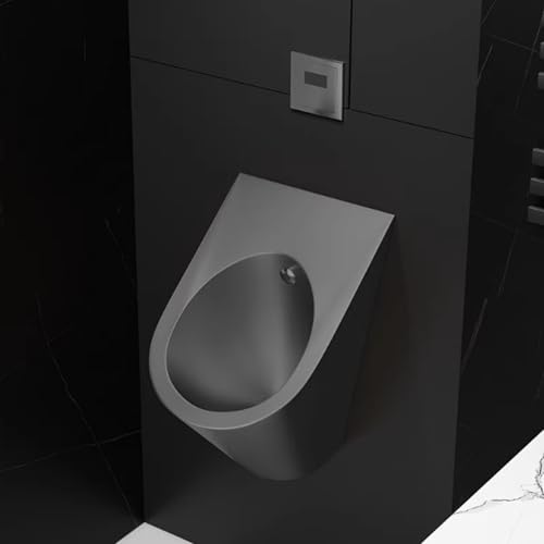 AYHARYLH Urinal Aus Edelstahl 304, Kommerzielles Spül-Urinal, An Der Wand Montiertes Urinal Für Herrenbäder, Pour Salle De Bain, Garage Pour Adultes(Gray) von AYHARYLH
