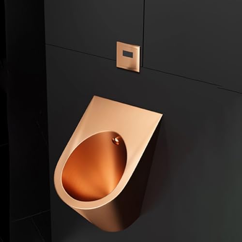 AYHARYLH Urinal Aus Edelstahl 304, Kommerzielles Spül-Urinal, An Der Wand Montiertes Urinal Für Herrenbäder, Pour Salle De Bain, Garage Pour Adultes(Rosso) von AYHARYLH