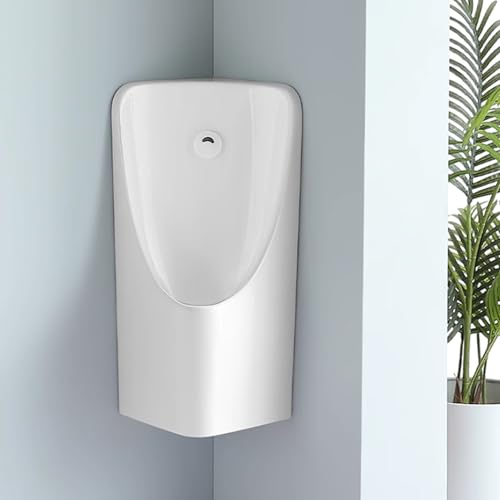 AYHARYLH Urinale Für Männer Keramik-Urinal Männer Für Die Ecke, Garagen, Hotels, Krankenhäuser, Fabriken, Weiß/Schwarz(Wit) von AYHARYLH