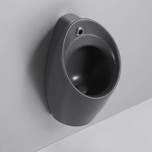 AYHARYLH Urinale Kuchen Für Männer Badezimmer, Keramik-Urinal Mit Waschbecken Und Automatischem Sensorhahn, Wandmontiertes Urinal(Gray) von AYHARYLH