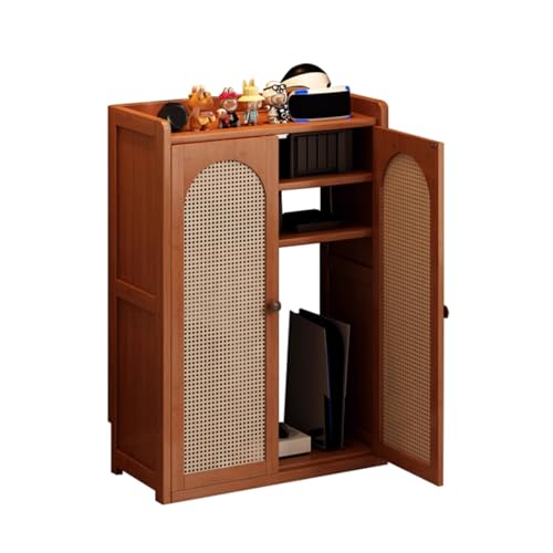 AYHARYLH WLAN Router Schrank Mit Doppeltüren & Ablagefach - Platzsparender Aufbewahrungsorganizer Für Modem, Switch Und Kabel(60x25x98cm/23.6x9.8x38.5in) von AYHARYLH