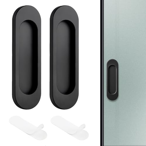 AYHYHLJZJ 2 Stück Schiebetürgriffe Oval Selbstklebend Matt Schwarz Modern Design Schiebetürgriffe für Schiebetüren, Fenster und Schränke 100mm AYHYHLJZJ 2 Stück Schiebetürgriffe Oval Selbstklebend Matt Schwarz Modern Design Schiebetürgriffe für Schiebetüren, Fenster und Schränke 100mm von AYHYHLJZJ