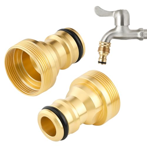 Adapter für Wasserhahn, Gartenschlauch, 2 Stück, Adapter für Wasserhahn, 22 – 24 mm, für einfache Installation auf Spülen und Wasserhähnen von AYHYHLJZJ