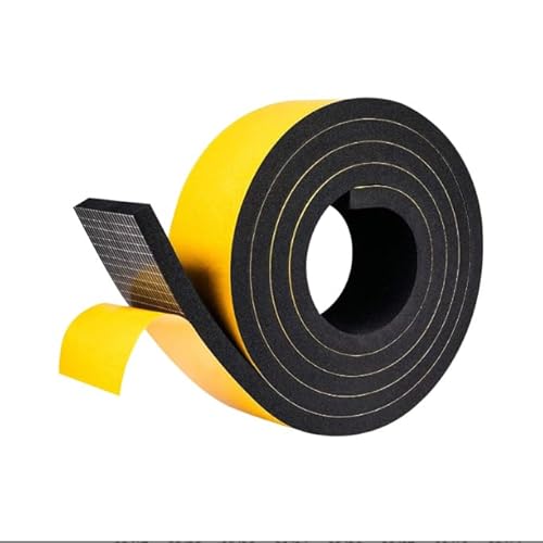 Dichtungsband Moosgummi Selbstklebend 12mm (B) x 10mm (T) x 4m (L) Dichtungsband für Fenster und Türen Schalldämmung Wärmedämmung Stoßdämpfung von AYHYHLJZJ