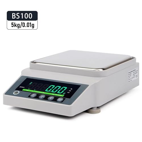 0,01 g/0,1 g Hochpräzise elektronische Waage, Labor-Analysewaage, Küchenwaage, LCD-Digitalwaage mit Hintergrundbeleuchtung, Schmuck- und Goldgewichtswaage(5KG 0.01G) von AYJYZHIAG