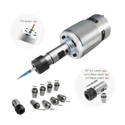 1 stück 775 DC Motor 12-36 V Spindelmotor ER11 Verlängerungsstange Mit ER11 Spannzange for CNC Router Maschine 1610/2417 3018(Motor set) von AYJYZHIAG