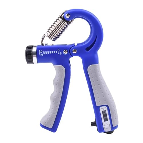 11~132lbs R-Typ Zählhandgriff Einstellbares Kraftgerät Unterarmmuskeltraining Dynamometer Fünf-Finger-Rehabilitation(Blue) von AYJYZHIAG