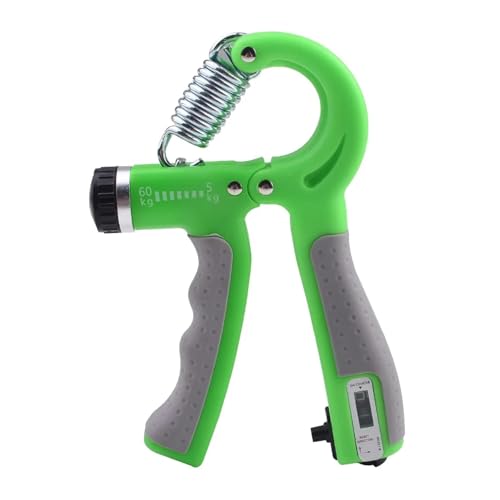 11~132lbs R-Typ Zählhandgriff Einstellbares Kraftgerät Unterarmmuskeltraining Dynamometer Fünf-Finger-Rehabilitation(Green-2pcs) von AYJYZHIAG