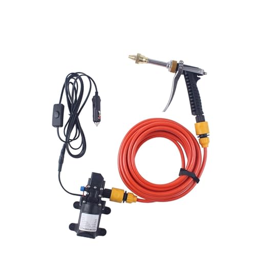 12V Autowaschpistole Pumpenreiniger Autopflege Tragbare Waschmaschine Elektrisches Reinigungsgerät Auto(Set 2) von AYJYZHIAG