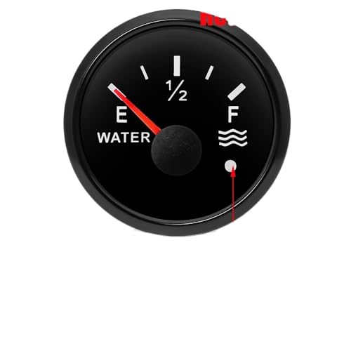 240-33 Wasserstandssensor, 100~550 mm, benutzerdefinierte 52-mm-Wasserstandsanzeige mit Alarm, rotes Licht for Auto, Boot, Yacht, wasserdicht(475mm SensorXGauge) von AYJYZHIAG