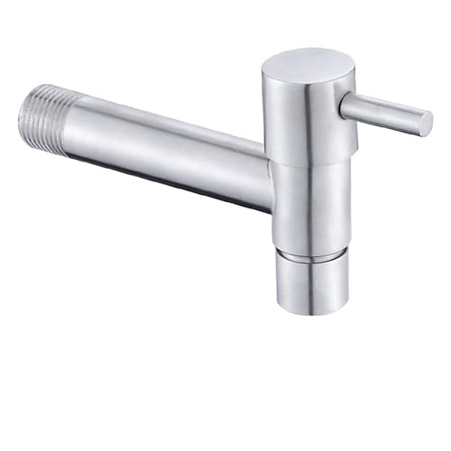 304 Edelstahl Schnellöffnung Waschmaschine Wasserhahn 4 Wasser Verlängert Balkon Mopp Pool(Silver B) von AYJYZHIAG